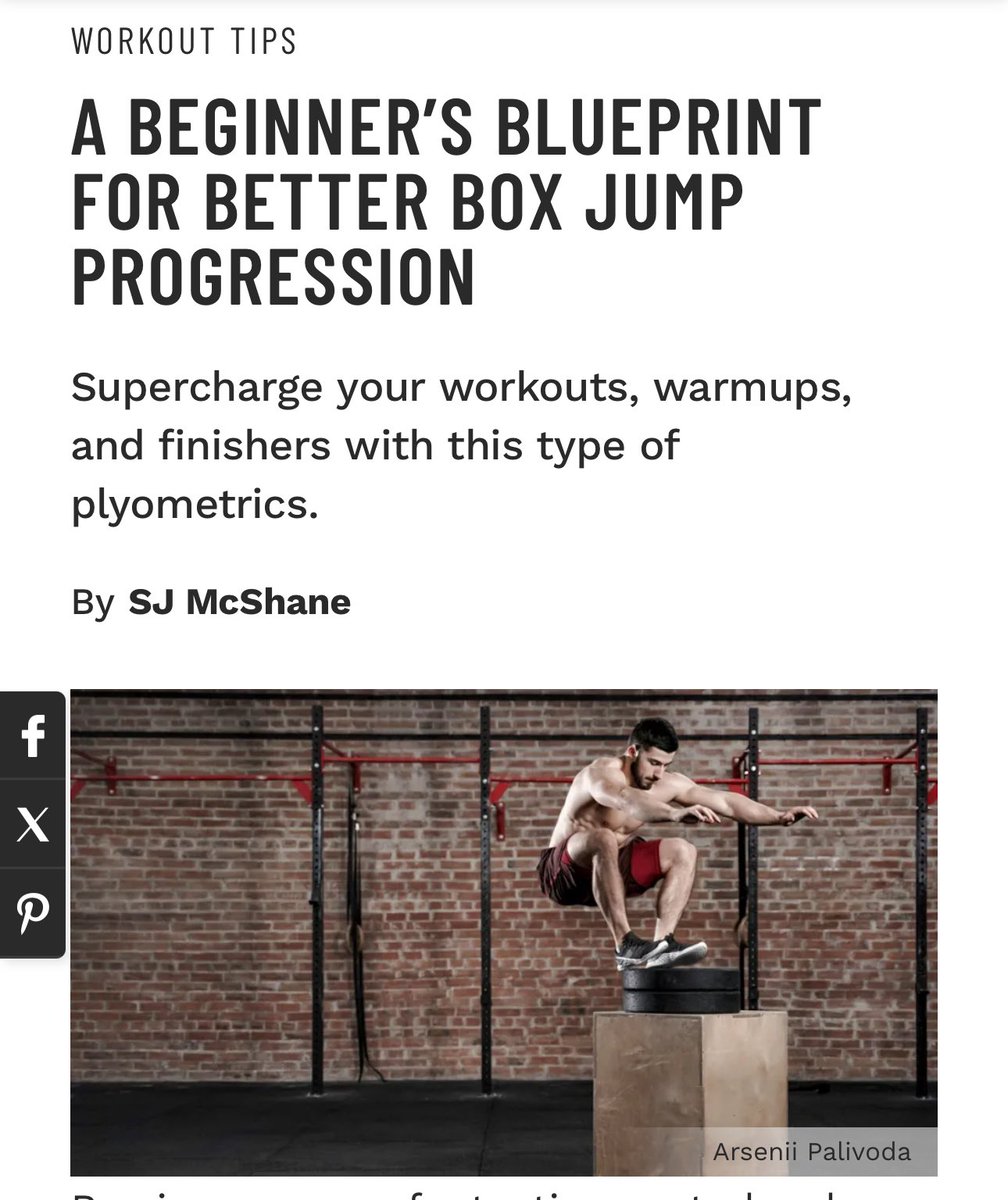 muscle_fitness's tweet photo. A BEGINNER’S BLUEPRINT FOR BETTER BOX JUMP PROGRESSION
Supercharge your workouts, warmups, and finishers with this type of plyometrics.
By SJ McShane
Read Article: https://t.co/jyYTfchnfh
Sure! Here are the hashtags in a row:
#Agility #AgilityExercises #BeginnerExercises #Cardio #ExerciseTechnique #ExerciseTips #ExpertTips #FitnessTips #Glutes #GlutesExercises #Legs #LegsExercises #QuadsExercises