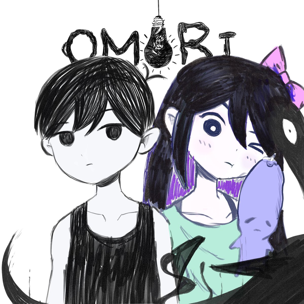 omori
#イラスト
#OMORI