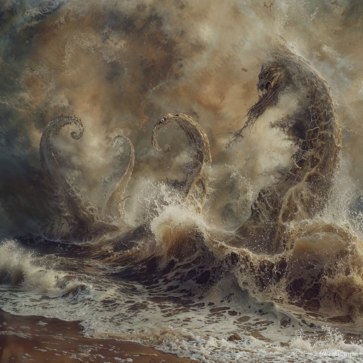 ~ Tentacles of the Tempest ~

#midjourneygallery #midjourney #midjourneyart #midjourneycommunity #aiart #aiartcommunity #stablediffusion #OceanicArt #MythicalCreatures #Nature'sFury #SurrealSeas #ArtisticStorms