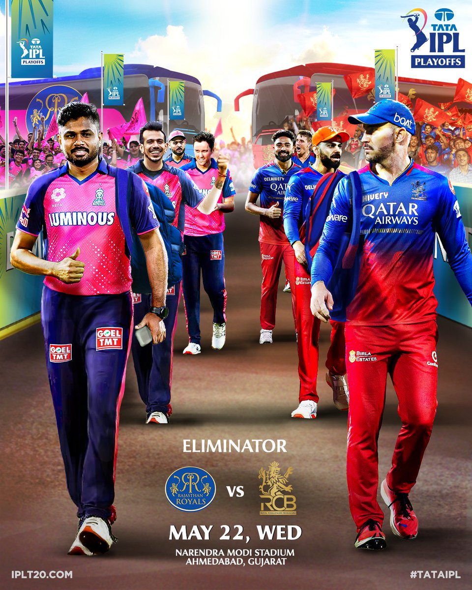 आज के मैच में मेरा समर्थन #RR को और आपका #RRvsRCB #IPLUpdate #Eliminator #IPLUpdate दिल RR को सपोर्ट कर रहा है ❣️ और दिमाग RCB की और है 🥰