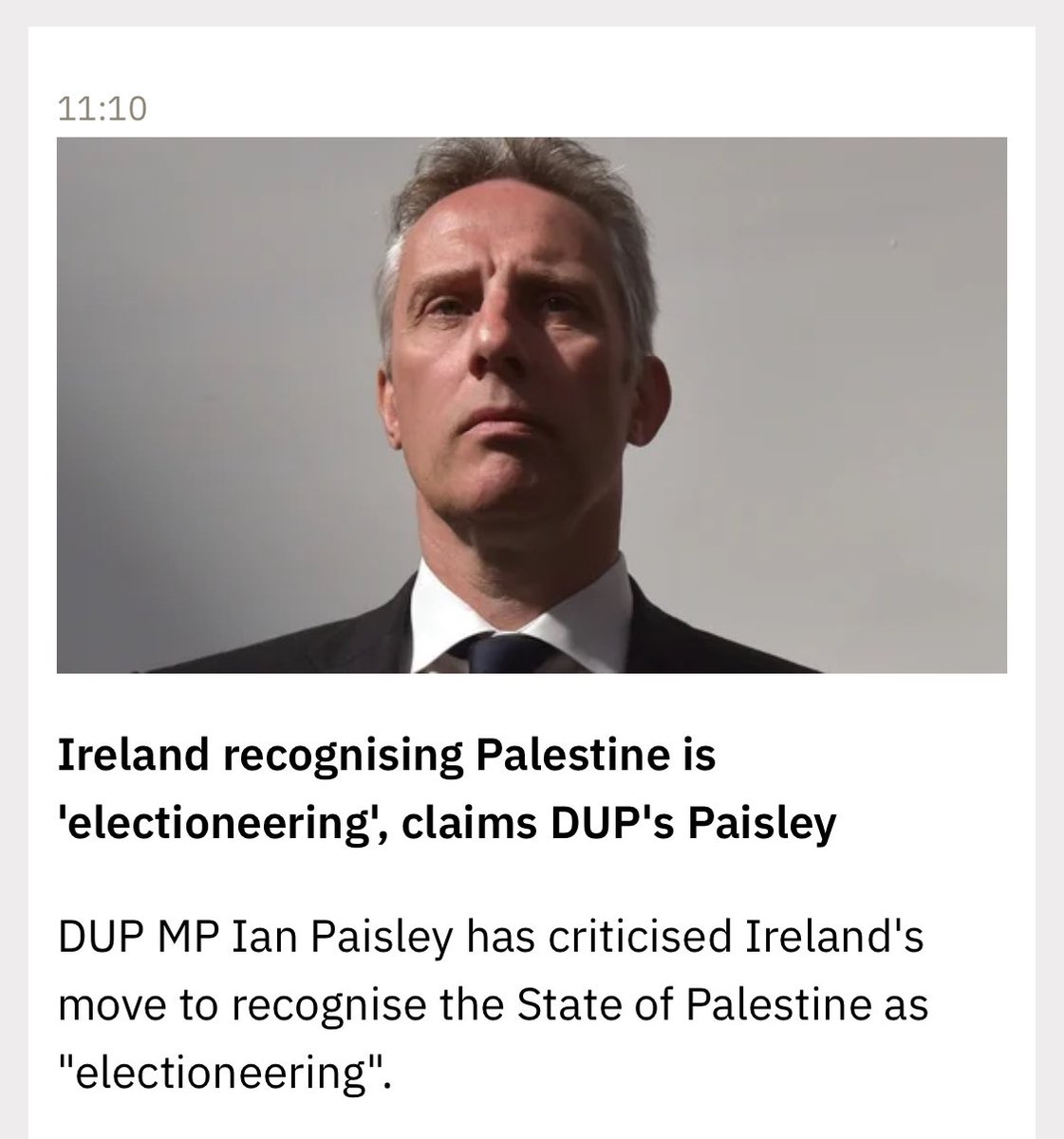 Matthew Hilliard (@matthilliard) on Twitter photo Wow. The far right, occupying leader of a unionist party has issues with the actions of the independent Republic of Ireland. Shocking. Cope harder #IrishTwitter #Ireland #Palestine rte.ie/news/post/1044… <a href="/ianpaisleyuk/">RT Hon Ian Paisley MP 🇬🇧</a> Wow. The far right, occupying leader of a unionist party has issues with the actions of the independent Republic of Ireland. Shocking. Cope harder #IrishTwitter #Ireland #Palestine rte.ie/news/post/1044… <a href="/ianpaisleyuk/">RT Hon Ian Paisley MP 🇬🇧</a>
