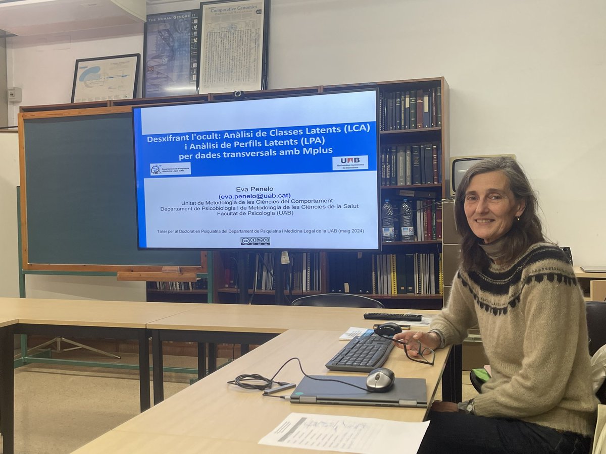 Thanks to Dr #EvaPenelo for her excellent workshop about Latent Profile and Latent Class Analysis 💪🏽💪🏽💪🏽 @uabpsicologia @medicinauab Doctorat Psiquiatria