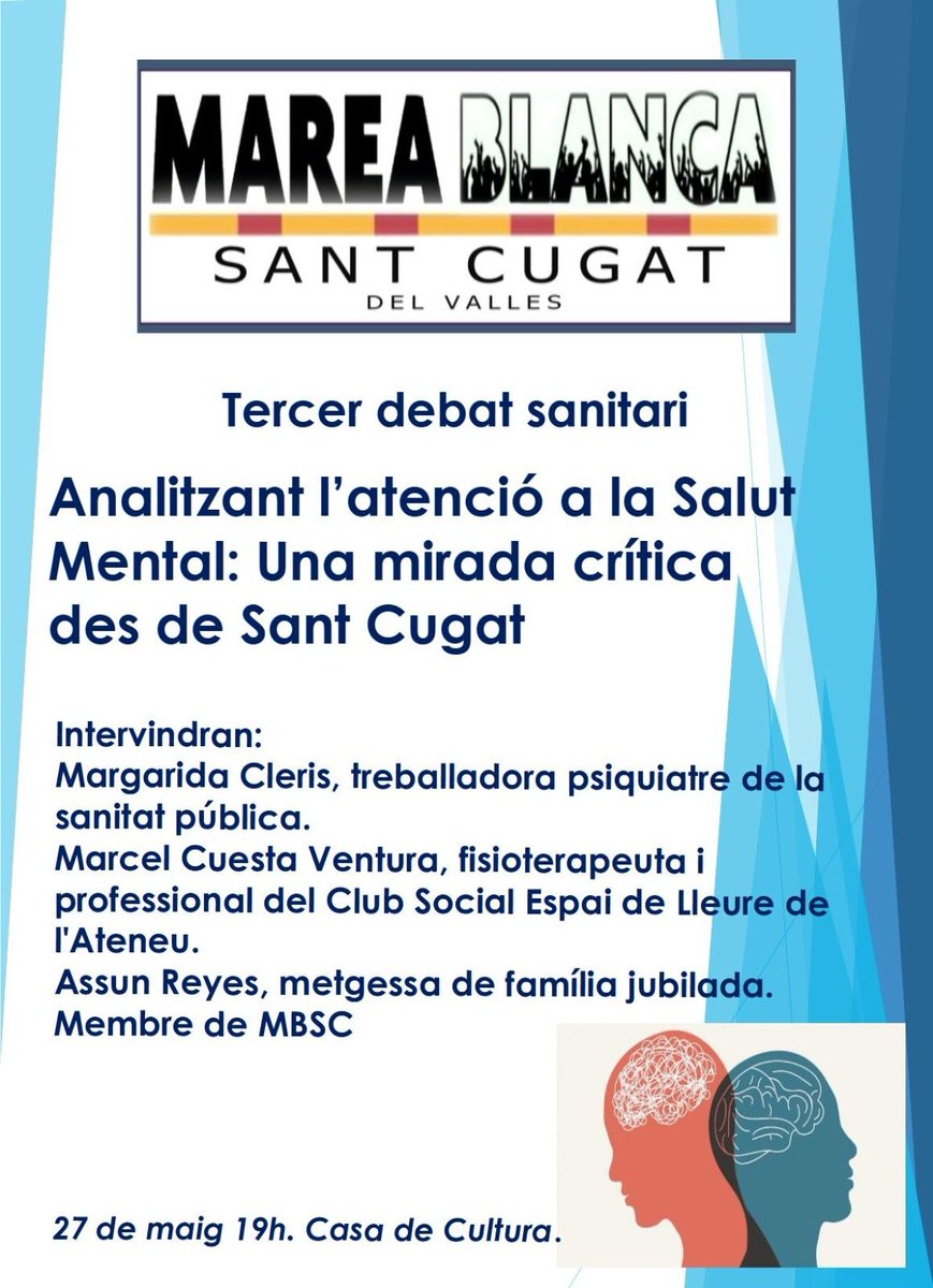 Us hi esperem!! Contrastem idees!, fem xarxa!, tota reacció és poca davant la devallada de la qualitat que pateix l'atenció sanitària pública. #salutmental,#atencioprimaria,#MBSC,#MBC,#sanitatpublica