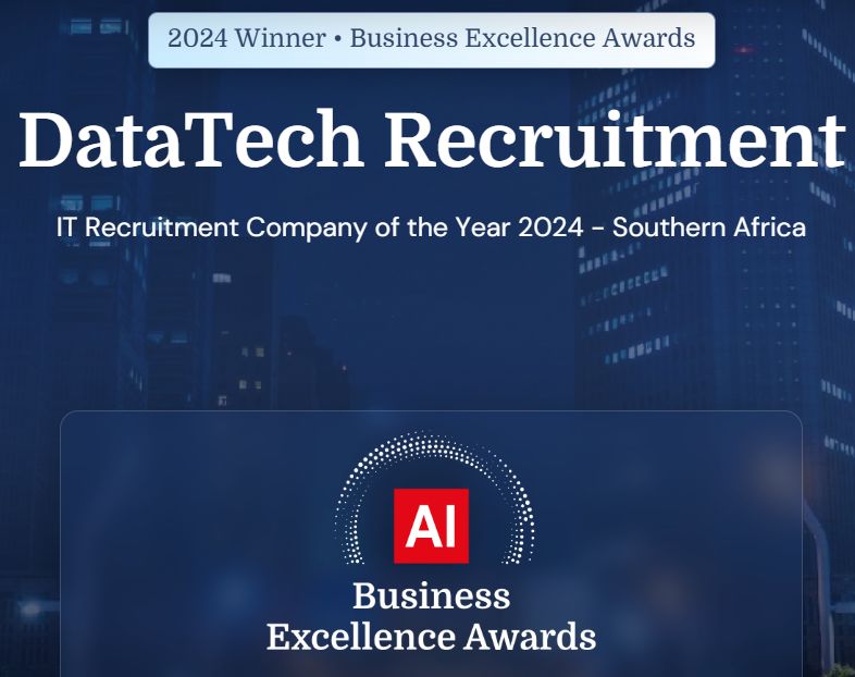 DatatechR's tweet image. IT Recruitment Agency of the Year 2024 - Southern Africa by AI Business Excellence Awards. - datatechrecruit.co.za/datatech-recru…