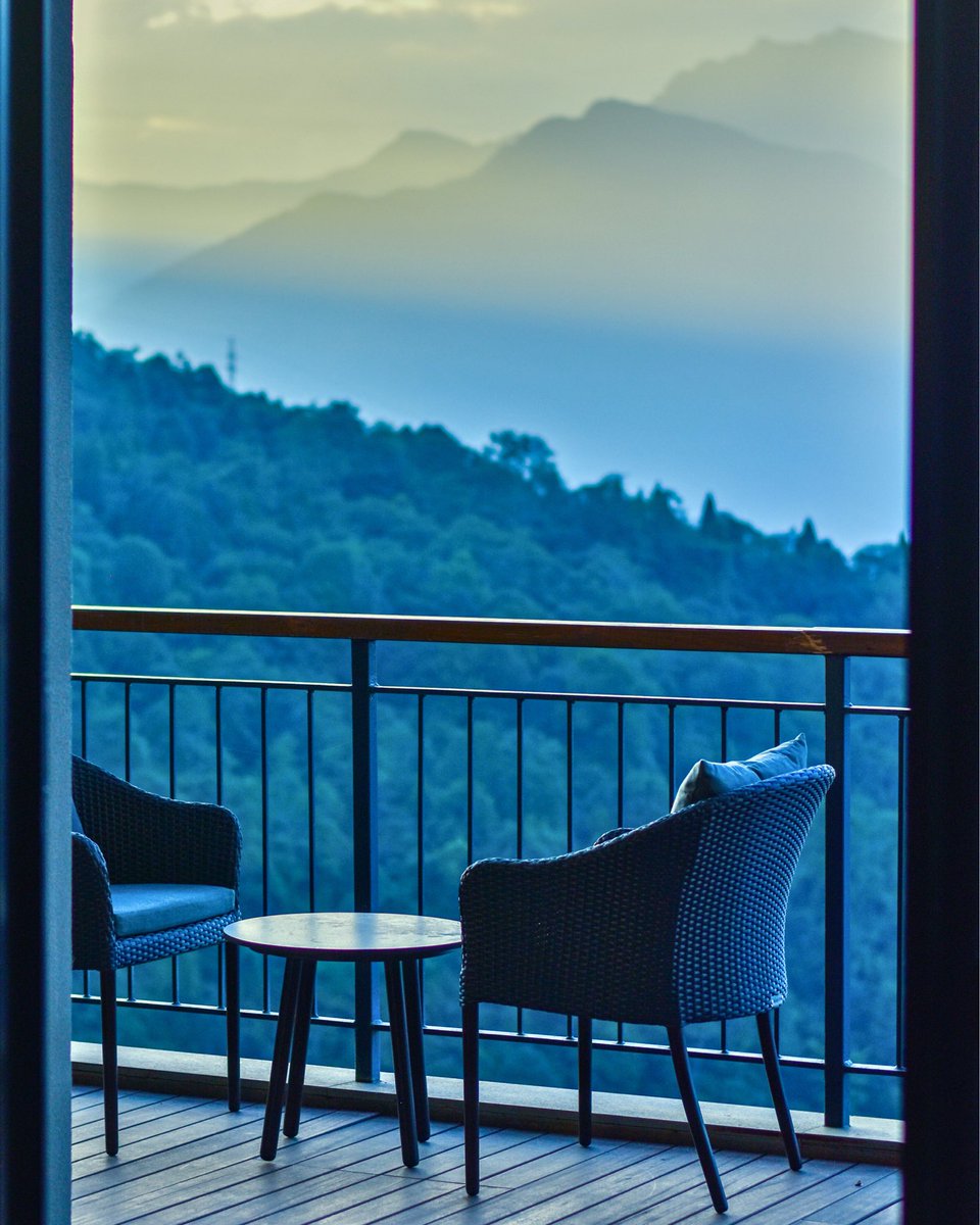 A view for two.

#TajHotels #TajGurasKutir #Gangtok #Sikkim #Kangchenjunga