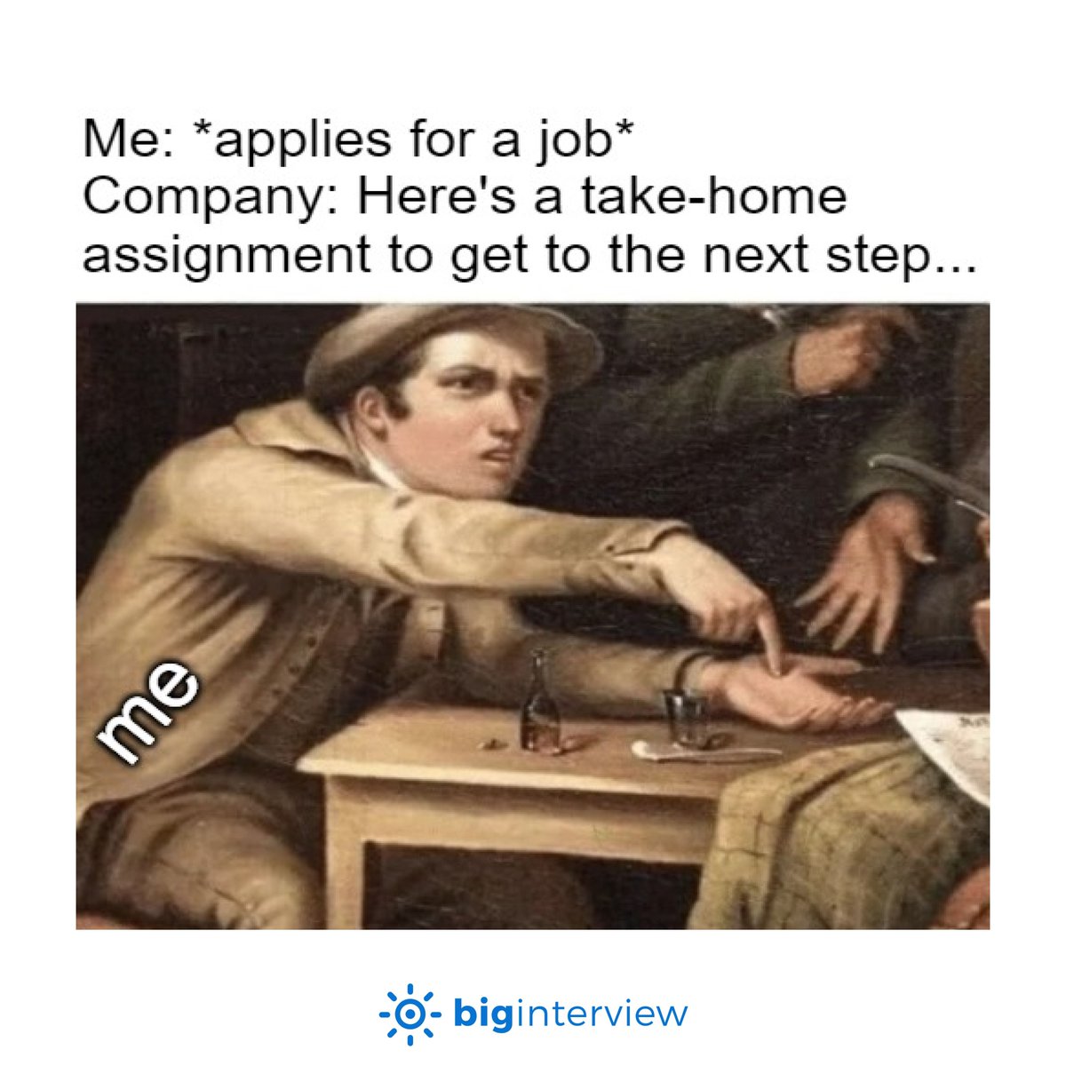 BigInterview's tweet photo. nuh-uh, no more unpaid assignments
#memes #workhumor #jobmemes #interviewmemes https://t.co/7BepCqULfG