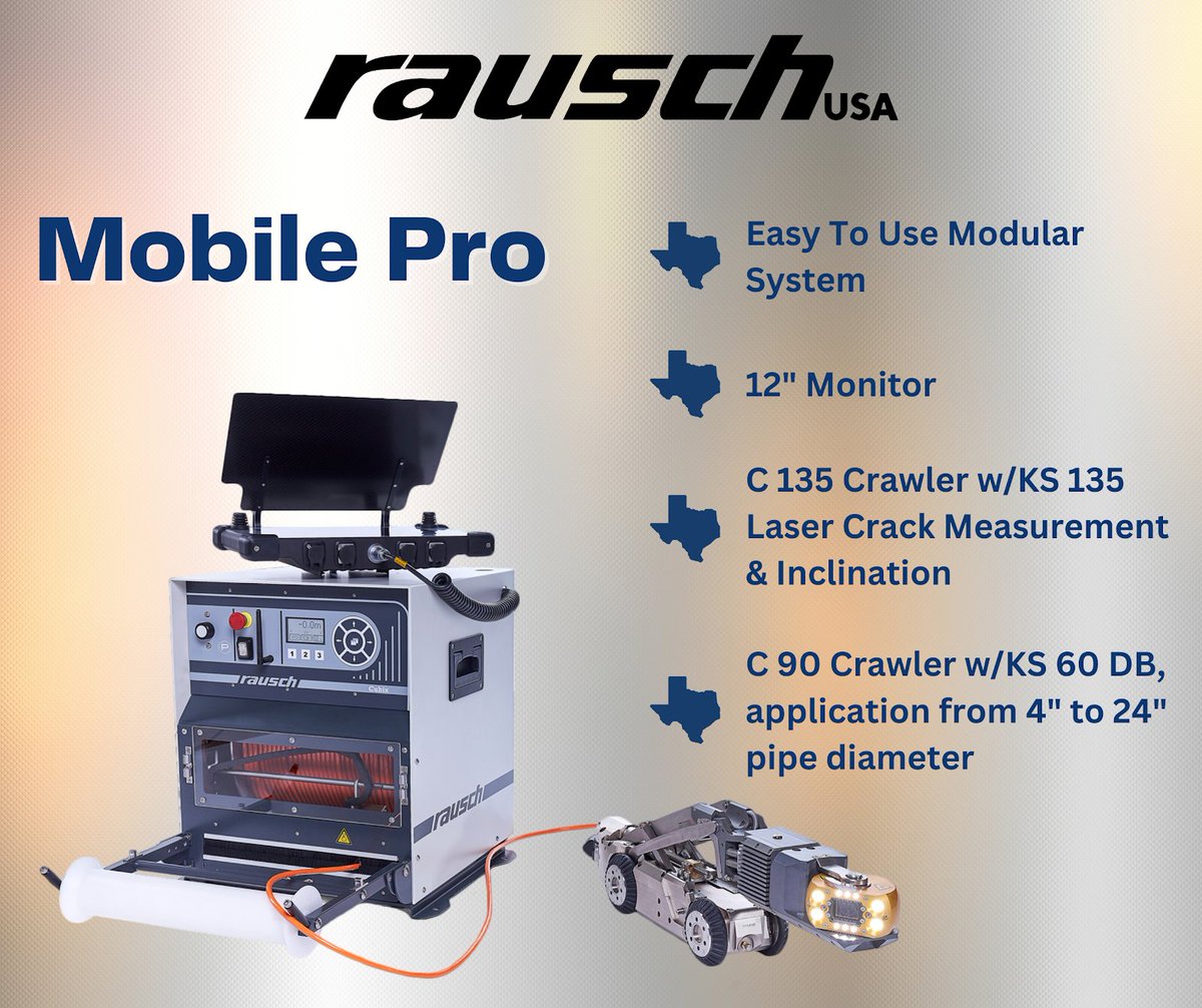 KinlochEquip's tweet image. Pack it on a van, trailer, side-by-side, truck, or whatever else you have, and go inspect those pipes. Enjoy the best picture in the industry wherever your job may take you.

Schedule your demo today:
kinlochequip.com/rausch-usa/

#pipe #pipeinspection #piperepair #cameras #crawlers