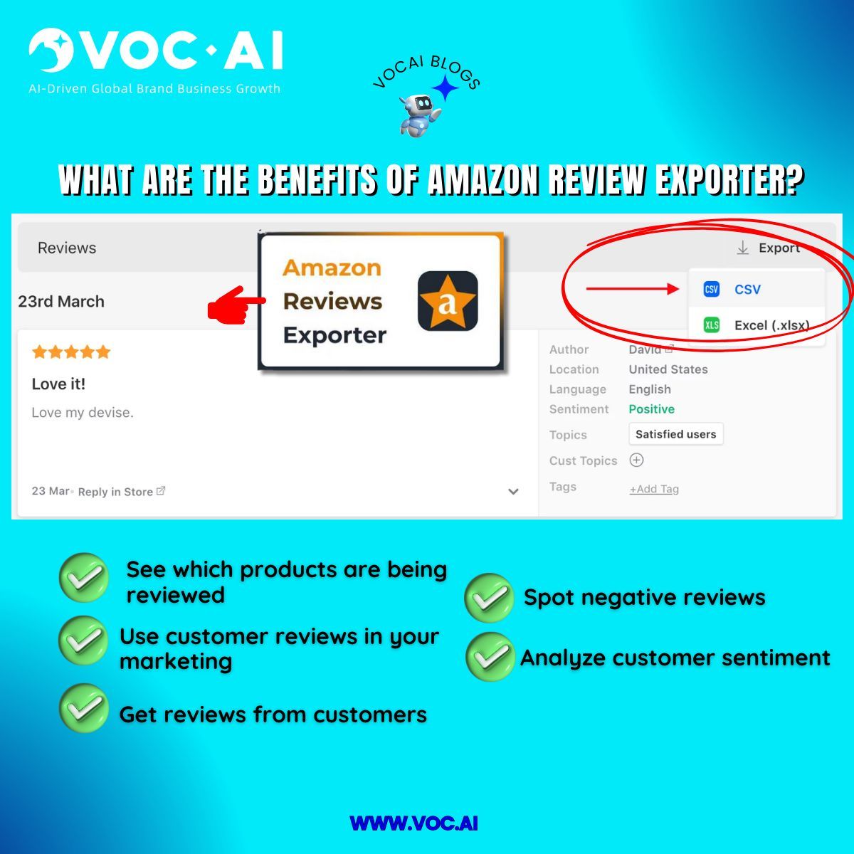 As an Amazon seller, you know that reviews are important. So, the benefits of using the Amazon review exporter? 🤔 Read the the full article @ buff.ly/3EgevsW If you’re not already using the Amazon review exporter, we highly recommend it! 👉 buff.ly/3GvvJni