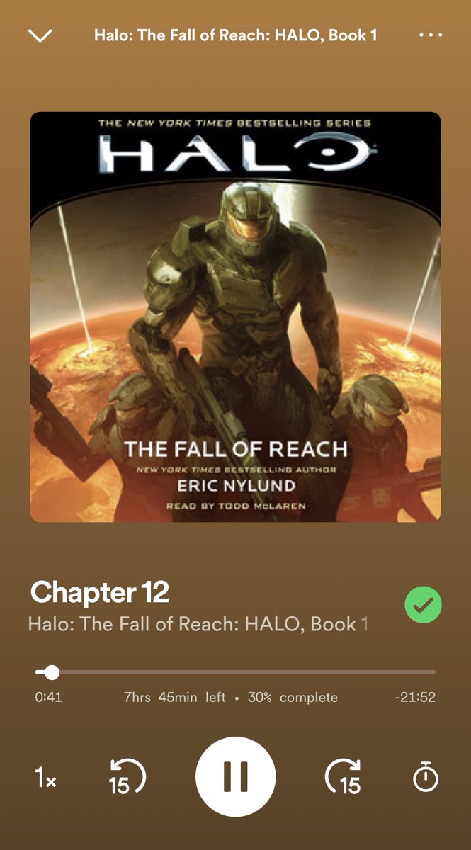 im a big black library fan, reader and listener, but i also love the halo novels as its my favourite video game series. 

glad to find spotify premium have them all to listen to which is helping mix it up too!