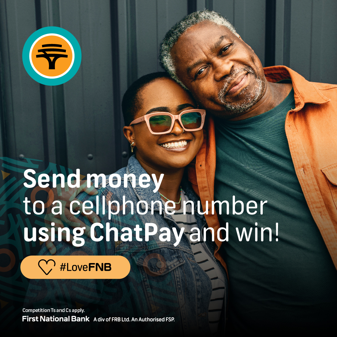 Sending money to your umzala just got cooler
with ChatPay on the FNB App! It's like chatting &amp; sending money at the same time – quick, convenient, &amp; hassle-free! 🙌

𝗥𝗲𝗽𝗹𝘆 using #LoveFNB &amp; tell us if you've used ChatPay. Last chance to win a voucher up to 1k! Don't miss out!
