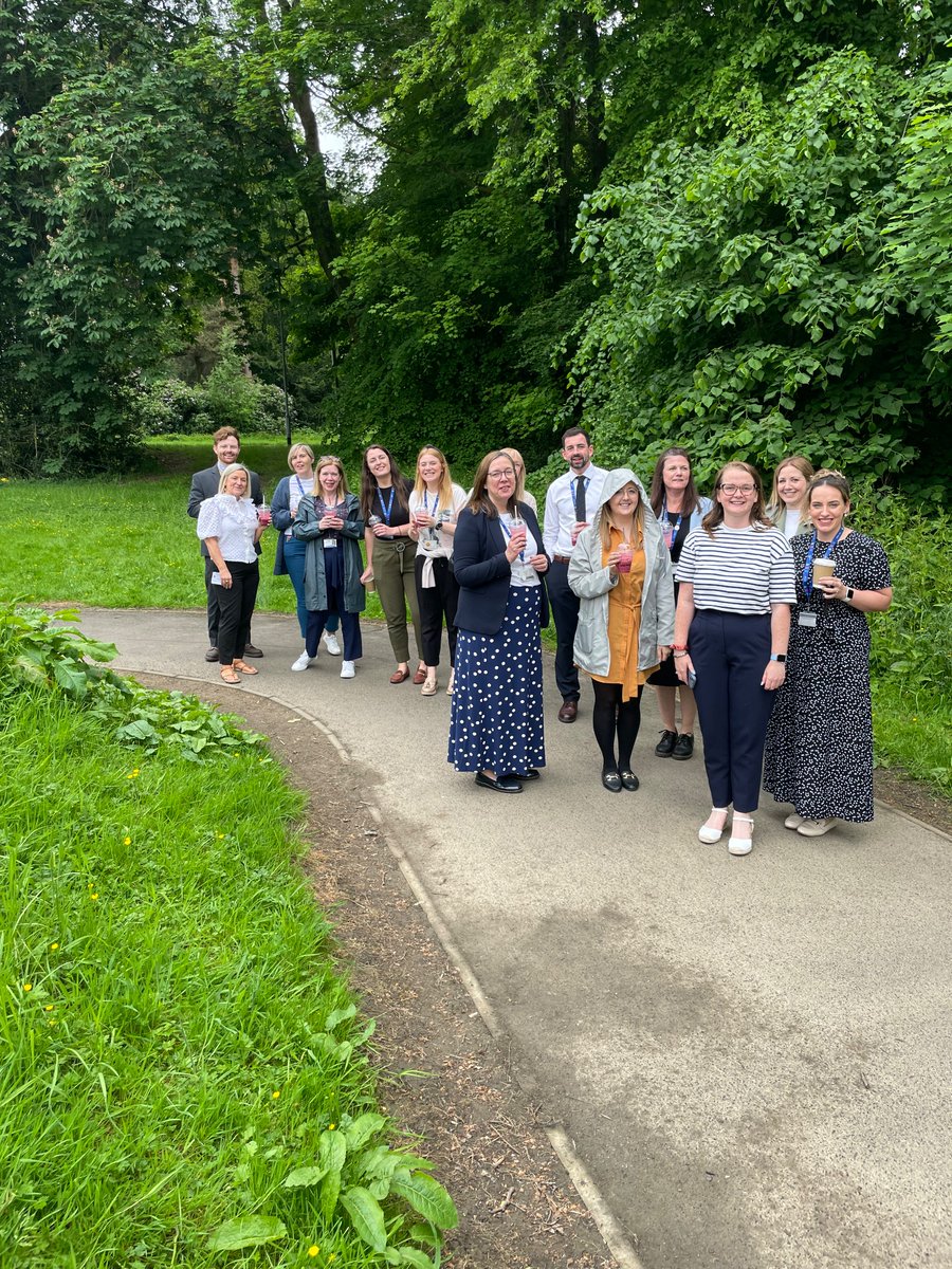 Staff well-being walk with smoothies made by some of our young people in the hub 
<a href="/stninianshigh/">Saint Ninian's</a>