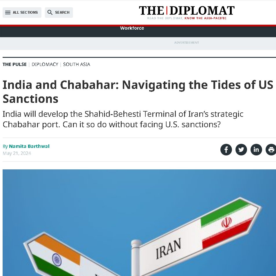 India's dedication to developing Shahid-Behesti Terminal of Iran’s #chabaharport underscores its regional connectivity goals.Despite fear-mongering by international media, India's diplomatic prowess ensures it navigates challenges, advancing global development #IndiaIranRelations