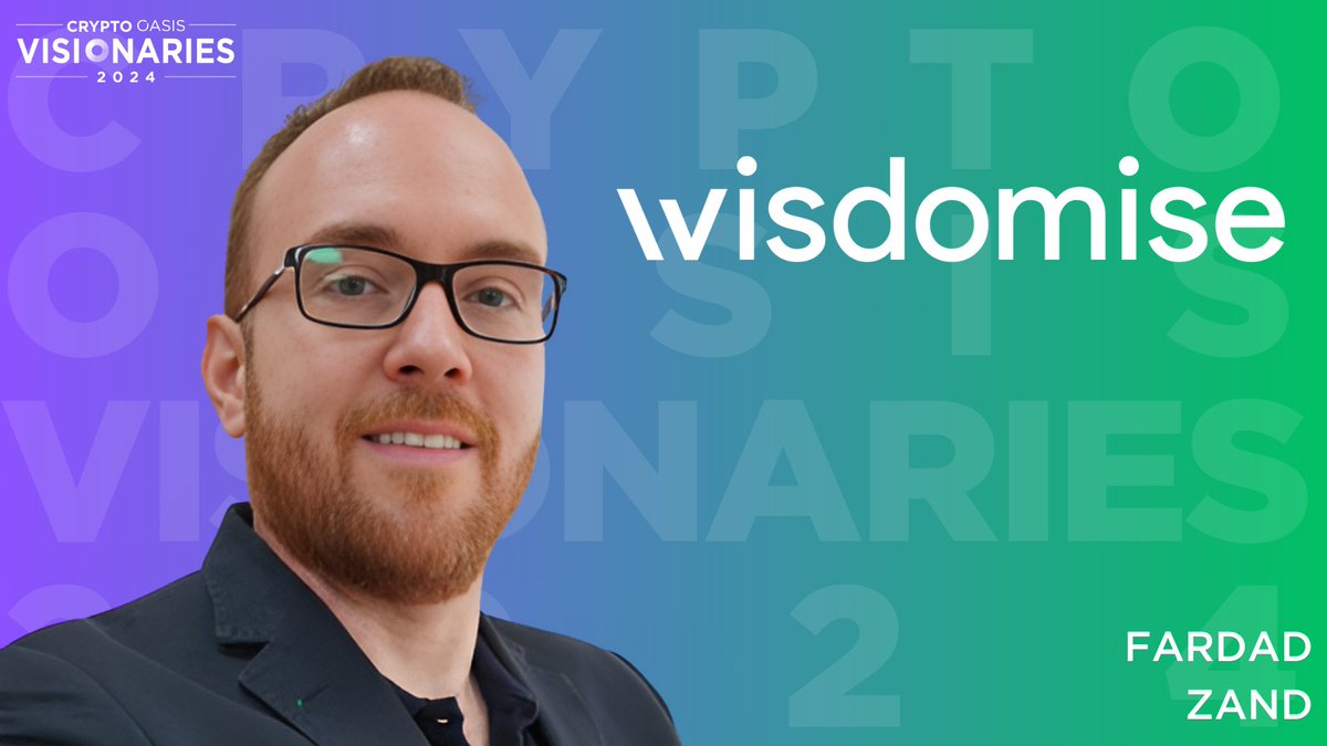 We are pleased to highlight @fardadzand, Co-founder & CEO of @wisdomise, as one of the distinguished #CryptoOasisVisionaries 2024! Discover more about the Crypto Oasis Visionaries 2024 here: 🔗t.ly/GrHQV