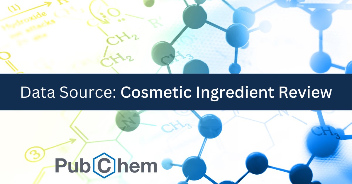 Want to learn more about the chemical compounds used in cosmetic products? Data from the Cosmetics Ingredient Review have been added to #PubChem! ow.ly/tqWy50RIQeJ