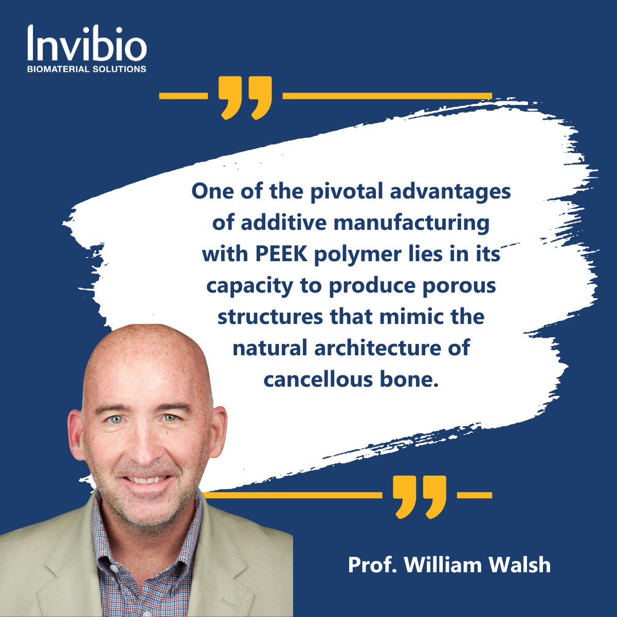 Discover the latest in orthopedic innovation with Professor William Walsh and Orthopedics This Week's webinar on additive manufacturing's impact on #PEEK polymers and medical devices, including pre-clinical fusion study data.

Watch the recording now: ow.ly/knGr50RHVWs
