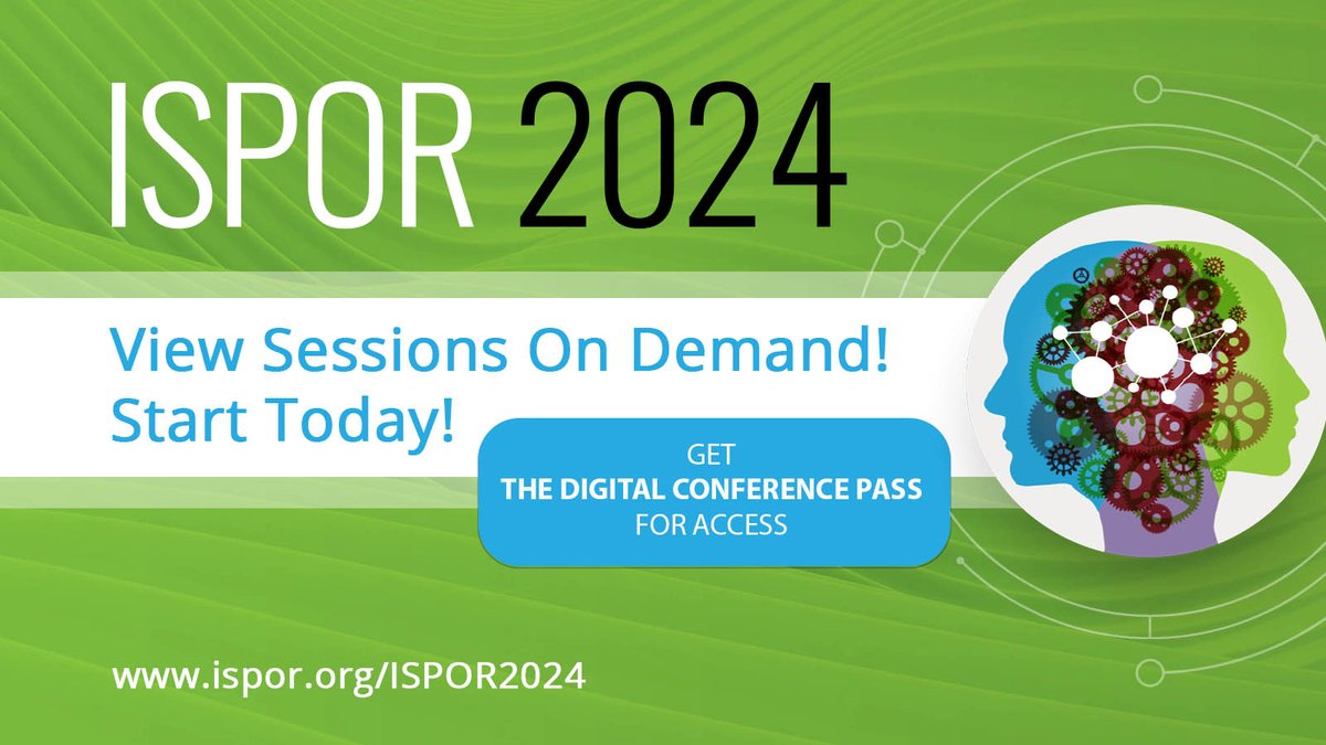 Rewind #ISPORAnnual! Access to nearly all educational sessions, plenaries, spotlights, forums, and more from ISPOR 2024 is now available via the Digital Conference Pass! View content and catch up or rewatch until June 24, 2024, 11:59PM EDT. Details here>> ow.ly/Bsvk50RNgFq