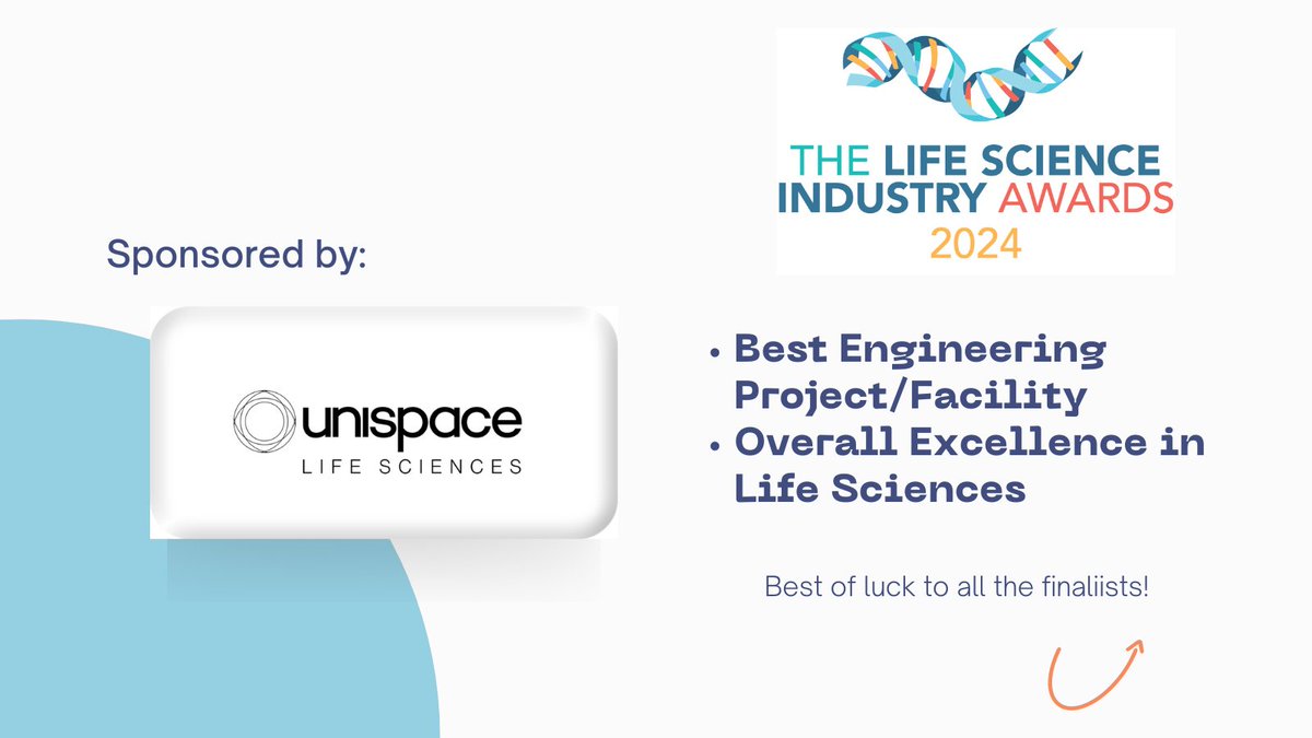 Unispace Life Sciences joined as platinum sponsor to the 2024 LSIA Awards, and they are proudly sponsoring the Best Engineering Project/Facility & Overall Excellence in Life Sciences.

To know who the finalists are this year, click here - lifesciencesawards.ie/shortlist

#LifeSciencesIRL