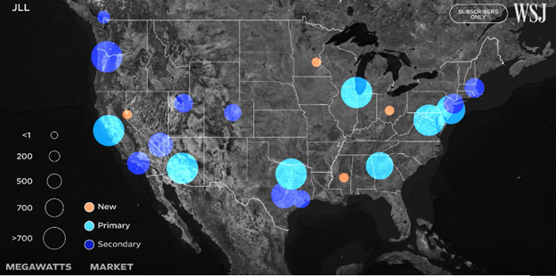 the new industrial belt: cloud/AI data centers