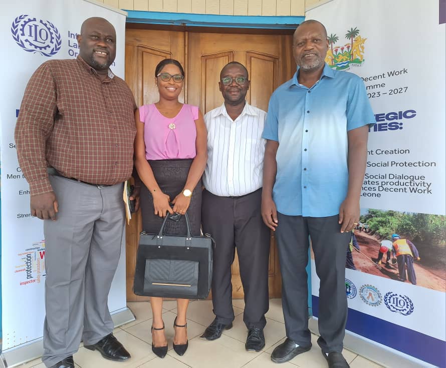 National Commission for children, Sierra Leone meet with @ILOAbuja on possible collaboration strides to mitigate child labour issues in Sierra Leone. #EndChildLabour