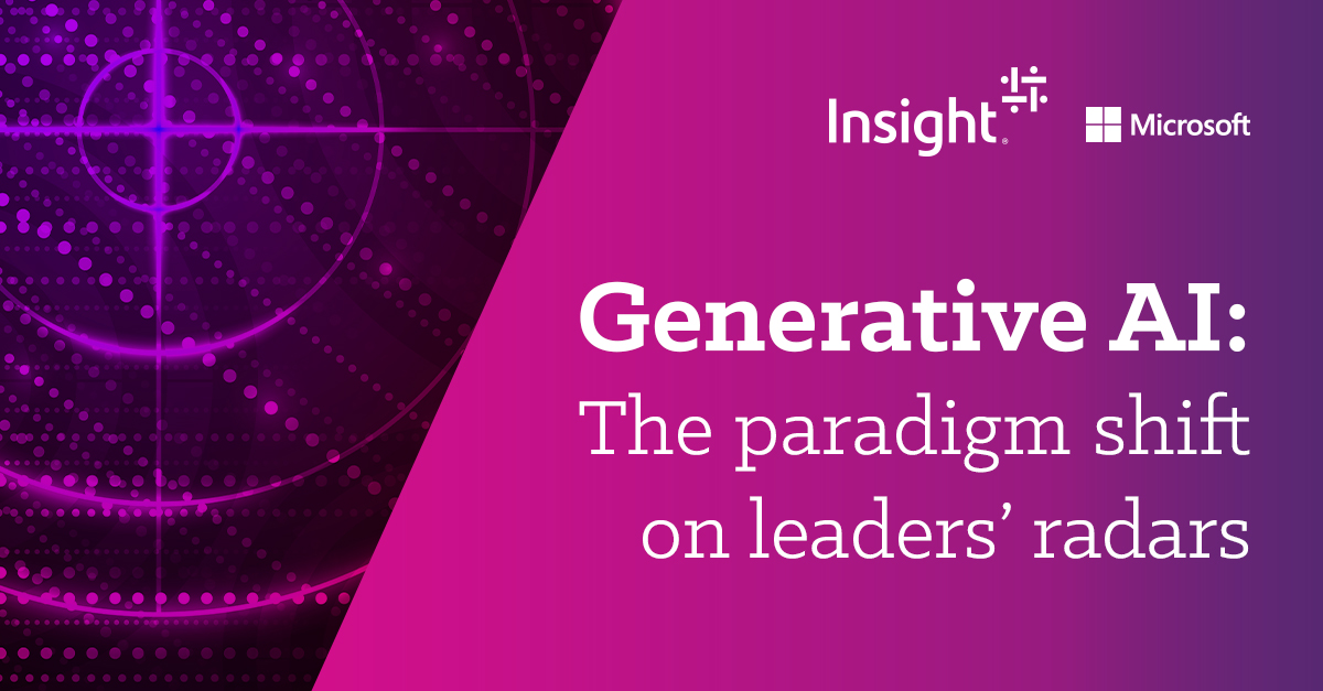 An invaluable conversation between great minds — hear what Insight CEO Joyce Mullen and Microsoft President Kevin Peesker had to say about the democratization of gen AI and how organizations can position for success: ms.spr.ly/6013Ybprl