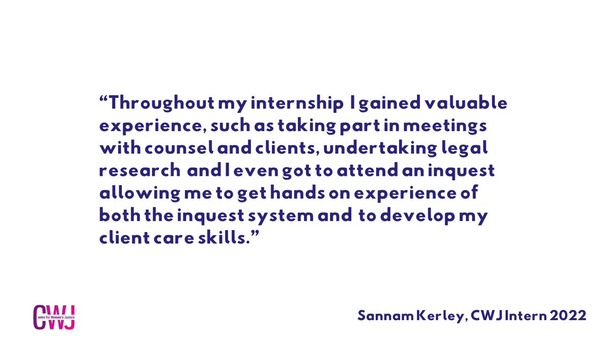 Have you heard about our Azra Kemal Legal Internship Programme? It is a unique paid internship for women from underrepresented groups to work alongside our talented lawyers for a 6 month placement. Find out more: ow.ly/gVTO50RQFnJ