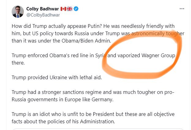And another thing about the security analyst poser Colby Badhwar: Trump did not “vaporize” Wagner in Syria. He’s trying to sensationalize the Feb 8 2018 strike that killed up to 200 Wagner guys. But CB didn’t study the battle obviously 🙄