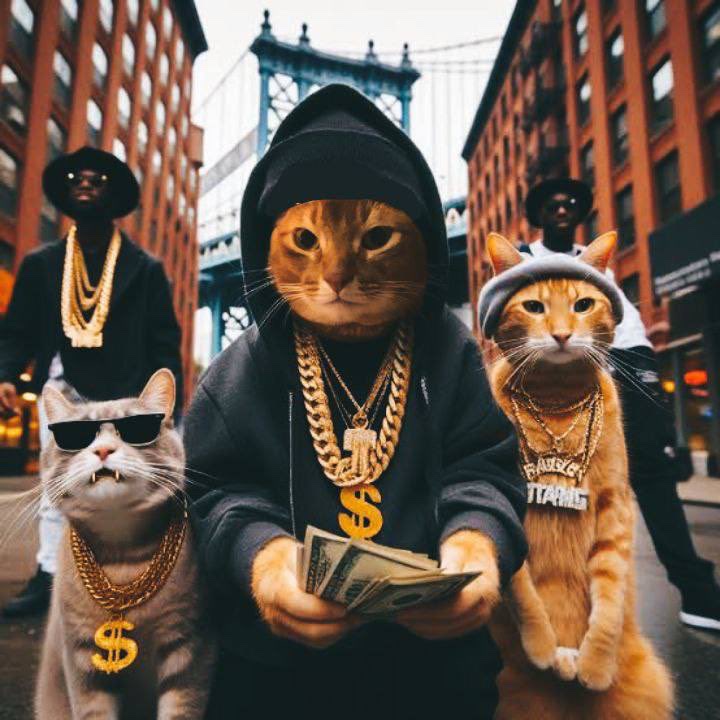 GM from the $CATWIF gangsterz 😸 word on the streetz is the cat has hands so he cooking 🔥