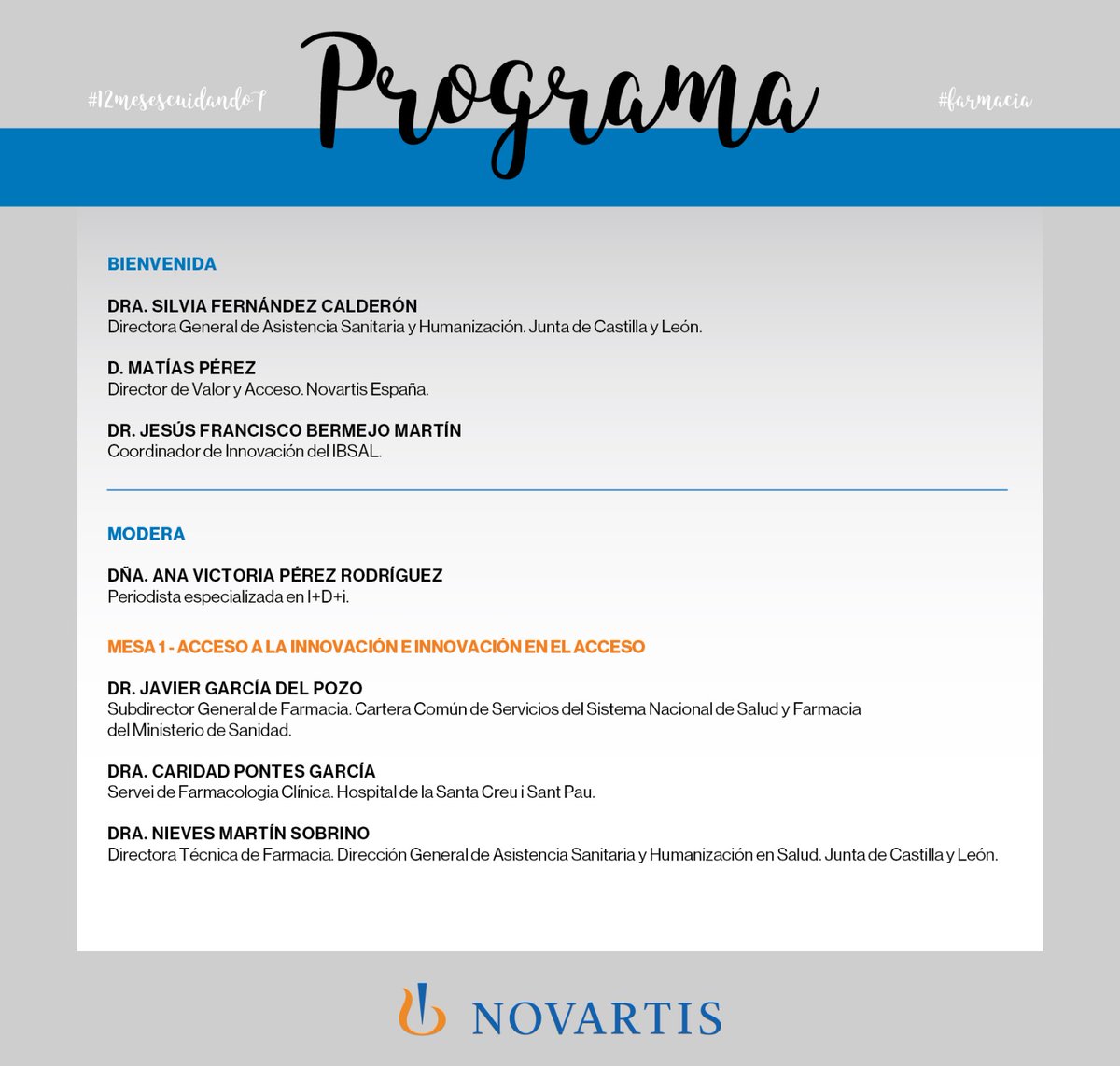 #12MesesCuidándoT <a href="/IBSAL_IIS/">IBSAL</a>

#Farmacia👨‍⚕️Jornada profesional 'Retos en el acceso a la innovación e innovación en el acceso'  

⌚️15:30-18:00  

📍Presencial (Consejería Sanidad de la Junta de Castilla y León, Valladolid) 
➡️IMPRESCINDIBLE INSCRIPCIÓN: docs.google.com/forms/d/e/1FAI…