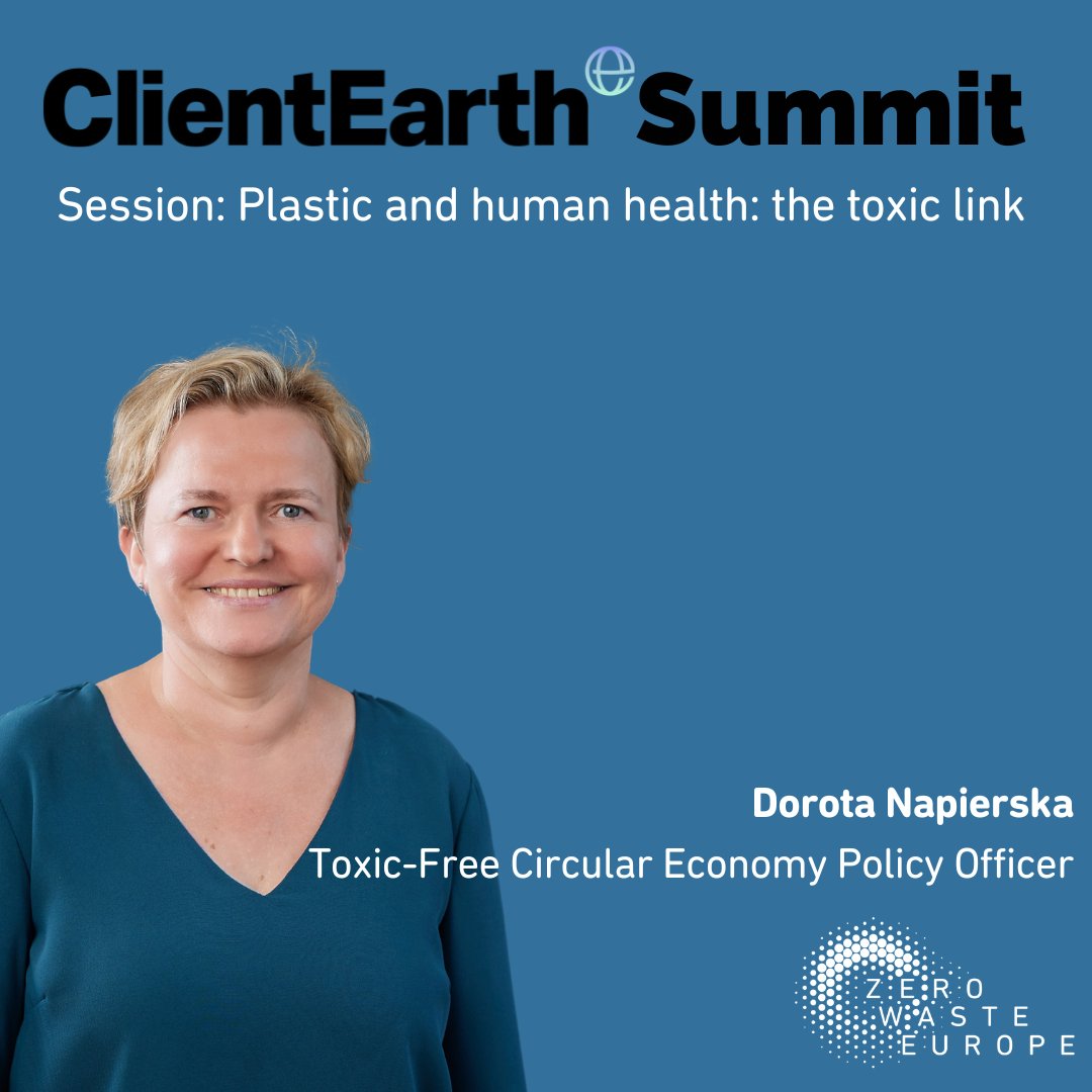 🚨 Dorota Napierska will be a panelist at the 'Plastic and human health: the toxic link' session during @ClientEarth's Summit to speak about the hidden dangers of plastic-derived chemicals! 🗓️ Date: June 5, 2024 🕓 Time: 16 - 17 CEST 🔗 Register here 👉 zurl.co/brMc
