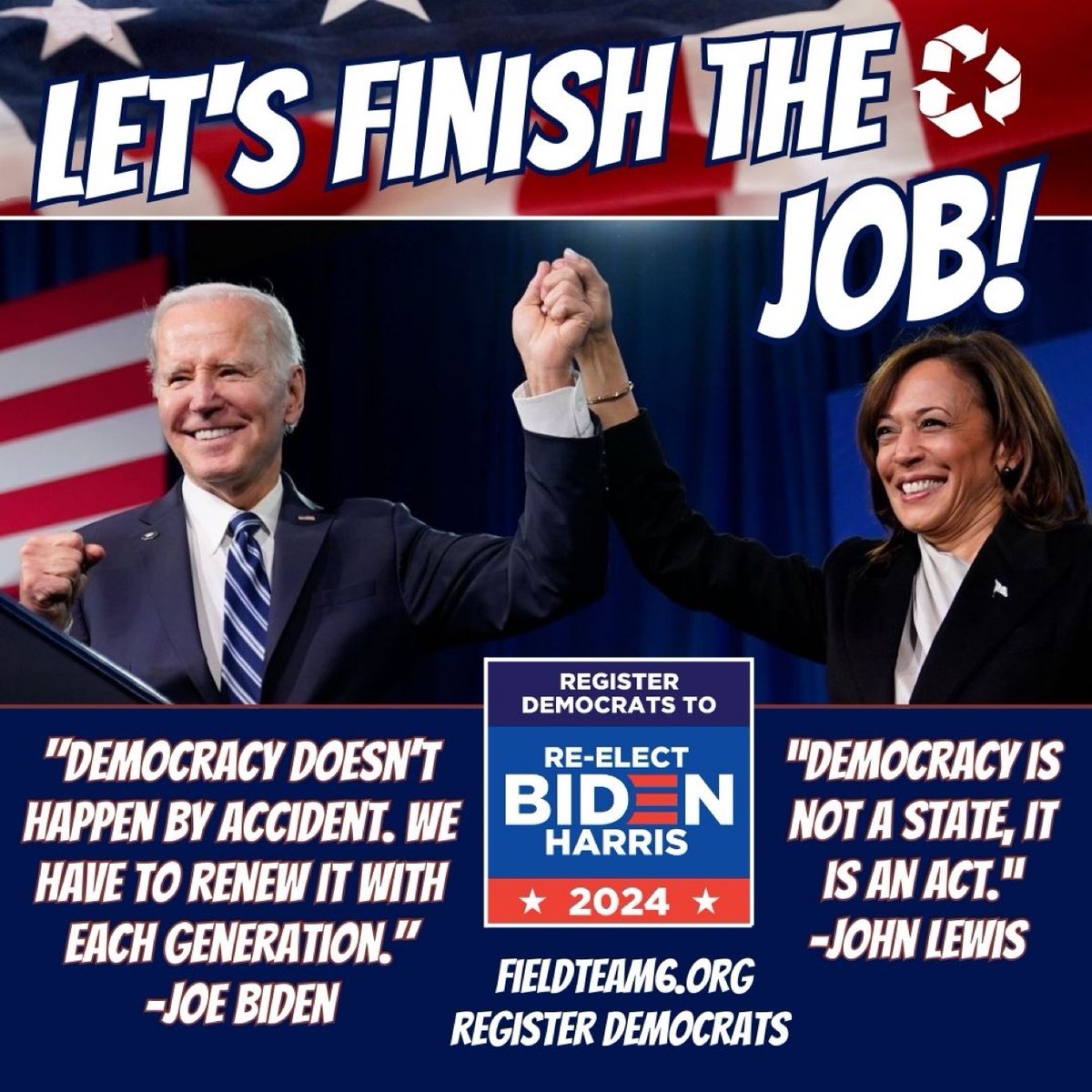 Raise your hand if you agree that the Biden-Harris team deserves the opportunity to finish the great job they've started! 🙋🙋‍♂️🙋‍♀️