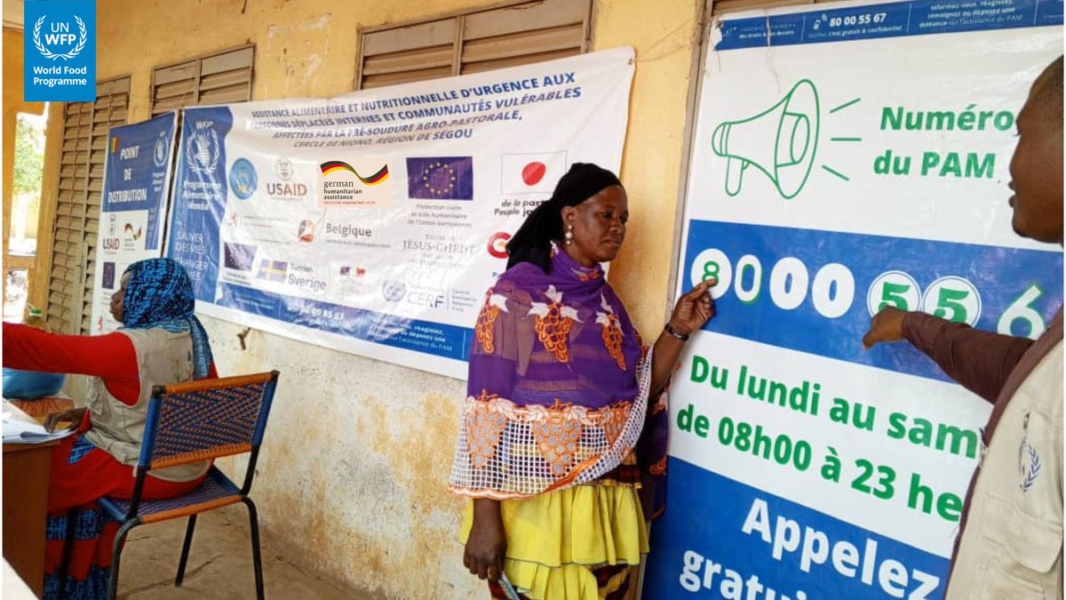 WFP_Mali's tweet image. In #Mali’s central regions, internally displaced people struggle to find enough &amp;amp; nutritious food during this pre-lean season.
Thanks to donors’ contributions, @WFP is providing life-saving assistance to 2000 #IPDs in #Dogofry &amp;amp; #Sokolo to meet their basic food &amp;amp; nutrition needs.