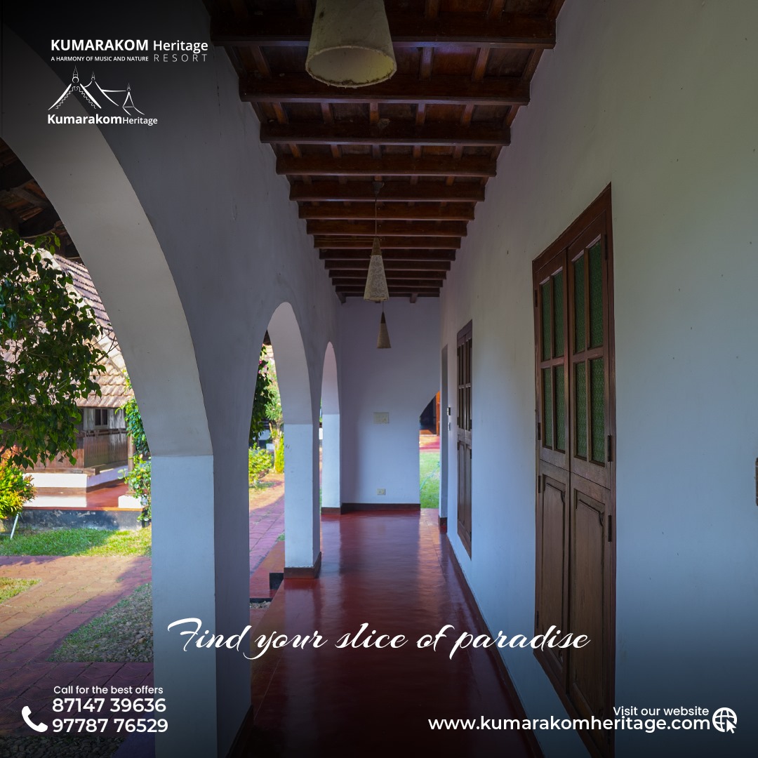 Step back in time and experience the charm of Kerala's heritage architecture at Kumarakom Heritage Resort. 

Kumarakom Heritage Resort
Kumarakom
+91 8714739636

#alleppey #resort #travel #Kumarakom #heritageresort #monsoonvibes #monsoontravel #monsoon2024 #monsoon