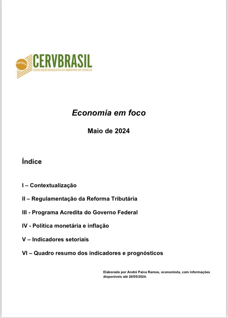 CervBrasilReal's tweet photo. Compartilho a nossa edição de maio de 2024 do Boletim

ECONOMIA EM FOCO

@AndrePaivaRs 
@RobertoShiroma 
@CervBrasilReal 
@inovacervoficia 
@paulopetroni

#economia
#desenvolvimentosustentavel https://t.co/cmISRrqP00