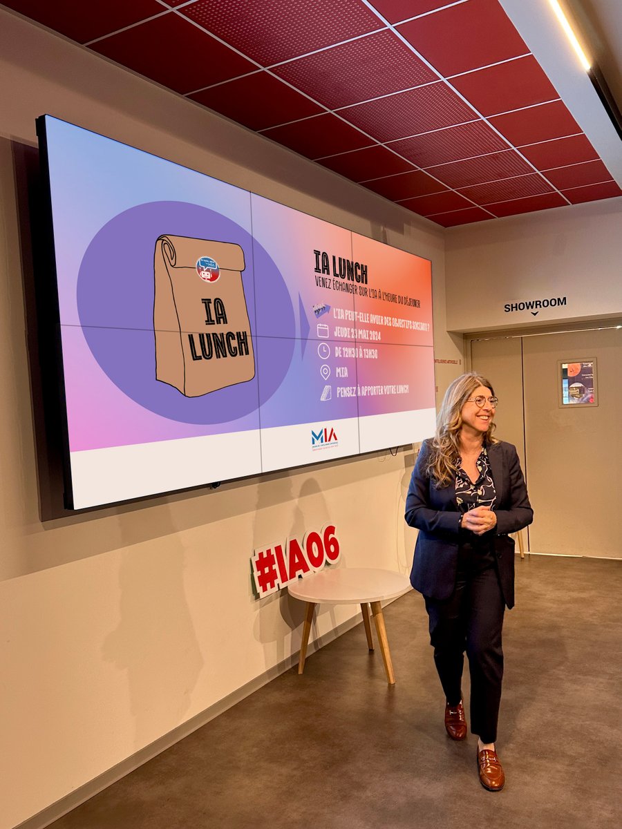 Maison_IA's tweet photo. J-1 [#IALUNCH] "L’IA peut-elle avoir des objectifs sociaux ?" avec @netgoldfish Directrice MIA

➡️15 mn présentation / 45mn débat / 30mn de temps convivial
➡️Ouverts à tous, en particulier aux non-experts #IA

📅23 mai
🕓12h30-14h
📍MIA #SophiaAntipolis

🎟️https://t.co/DCszAgEeQj https://t.co/zluuY47nXW