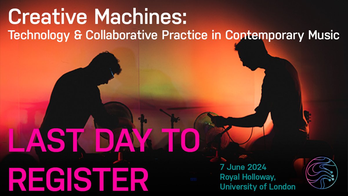 LAST DAY to register for our free one-day symposium, Creative Machines: Technology and Collaborative Practice in Contemporary Music. See the schedule and register now at cyborgsoloists.com/creative-machi…