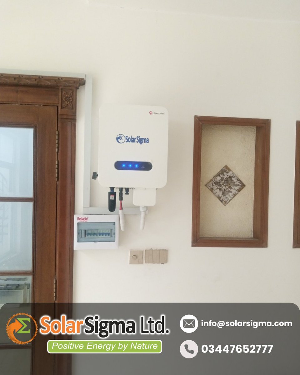 solarsigma's tweet photo. As routine, Solar Sigma shares the successful completion of yet another solar project. Join us in embracing sustainability. 
Thinking about going solar? Get your free consultation today!  0344-7652777  #SolarSigma #GreenEnergy #RenewableEnergy https://t.co/4u5AAfYlsx