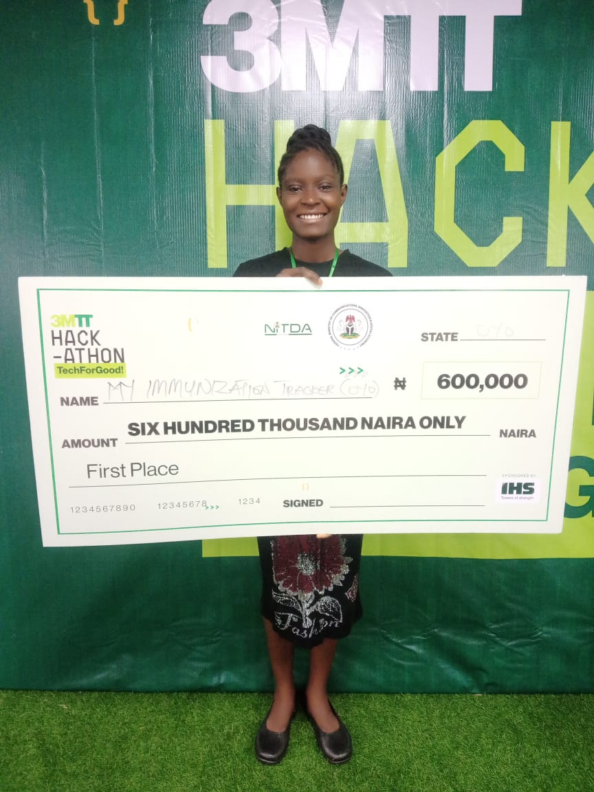 One of my 3MTT AI/ML fellows came first in yesterday's NITDA Hackathon in Lagos. Special thanks to our honorable minister, @bosuntijani . Congratulations to us, @hsprojectsinfo and we appreciate our amazing 3MTT Oyo Community Manager, @EmmanuelCoder