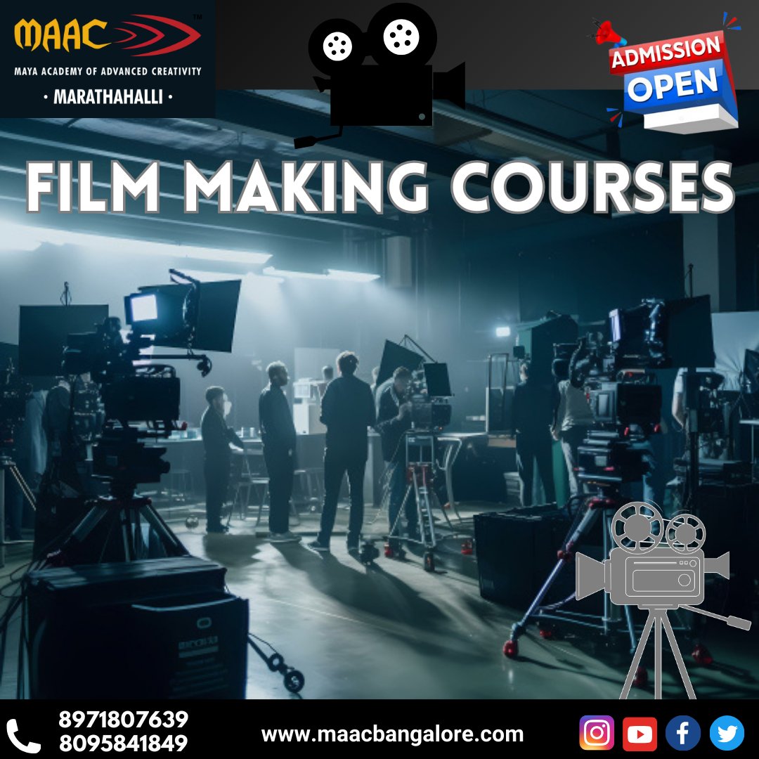 Discover the Filmmaker in You with MAAC Bangalore Marathahalli.

Admission Open 2024

To register and know more details :

Call us: 9986208456 | 8095841849

#filmmaking  #filmmakingcourses #films #MaacMarathahalli #Maacbangalore #MAACIndia #joborientedcourses #EnrollNow2024