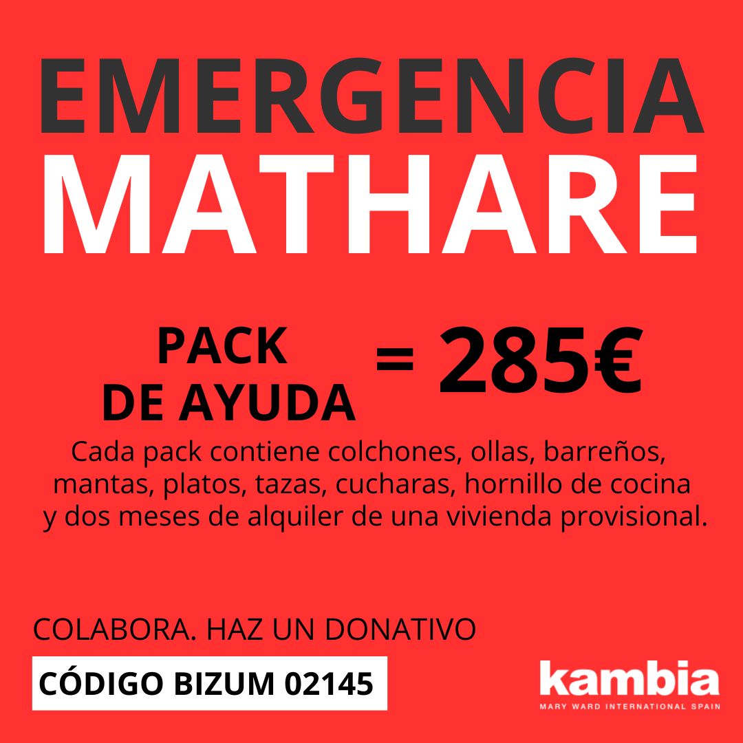 ❤️EMERGENCIA MATHARE❤️
Las inundaciones han arrasado las zonas más precarias de Mathare.Necesitan apoyo para adquirir y repartir  lotes de ayuda básica para familias de 5 miembros.Cada lote cuesta 285€.
Colabora mediante BIZUM (código 02145) o en fundacionkambia.org/emergencia-mat…