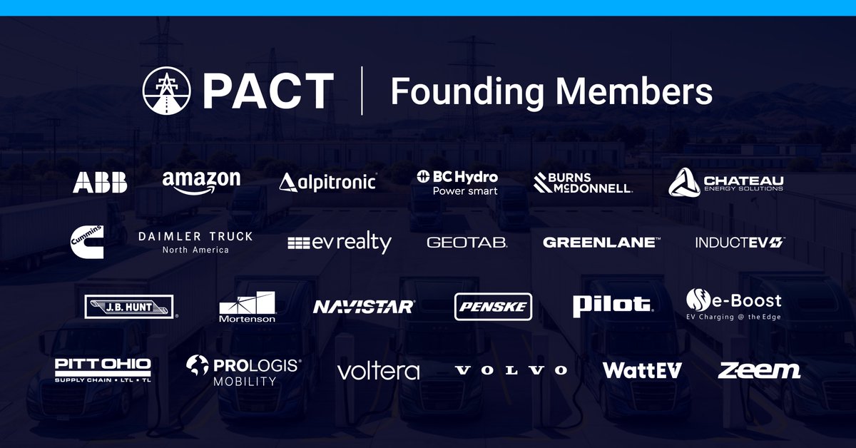🗞️ Exciting news from #ACTExpo: #PACTCoaltion is now 24 Founding Members strong! They span commercial trucking + energy sectors &amp; have come together to overcome challenges to deploying accessible &amp; reliable charging infrastructure for M/HD ZEVs. Read more: businesswire.com/news/home/2024…