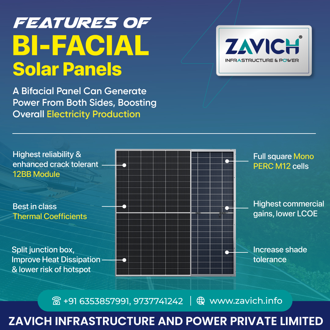 A bifacial panel can generate power from both sides, boosting overall electricity production.

ઓછી જગ્યા મા વધુ સોલાર લગાવો નવીનતમ Mono Perc Bifacial Technology સાથે Power Generation from Both Side.

#solarpower #solarpanels #solarenergy #solarinstallation #solarrooftop