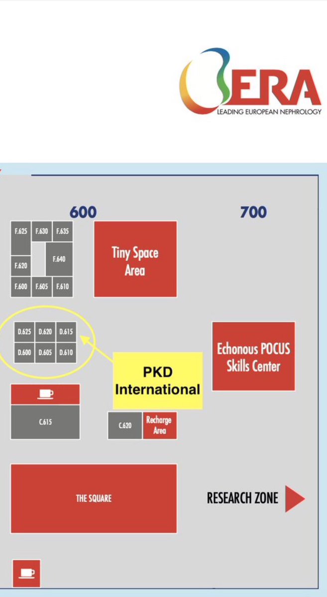 -1 to #ERA24! Excited to reconnect, catch up on research, and network with patients and scientists. Visit PKD International at Booth D615, (we’re near the coffee, the square and the research zone!) come #MeethePatients !