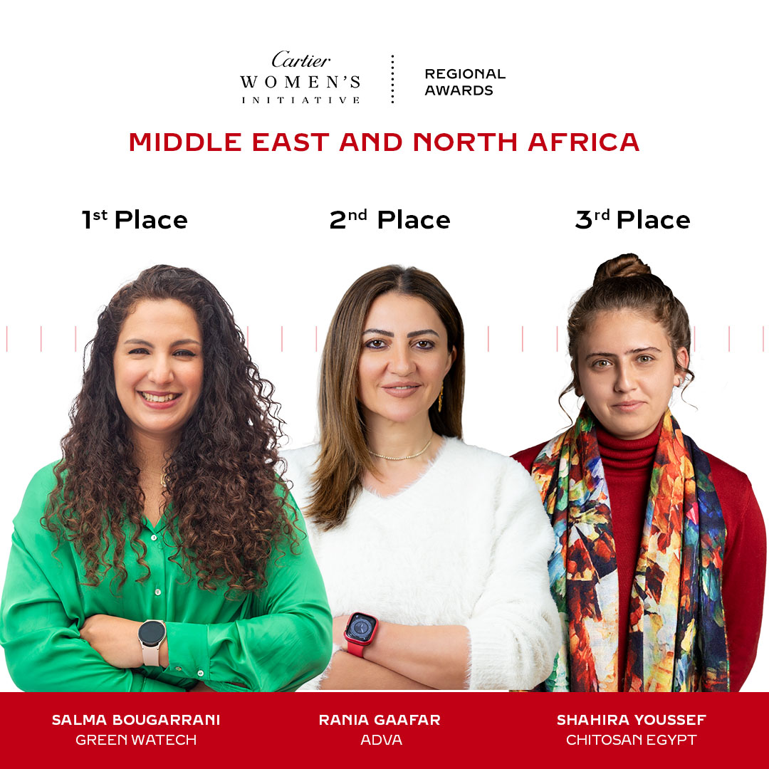 Celebrating #ForcesForGood from Middle East and North Africa! Congratulations to Salma of Green Watech, Rania and Shahira! #CWI24