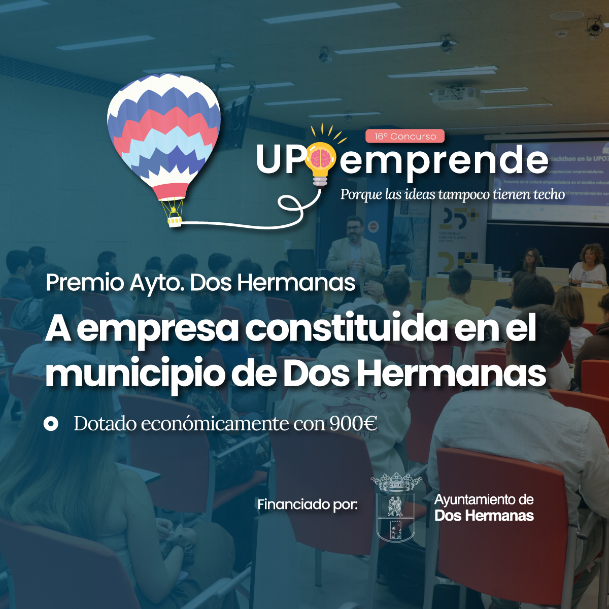 ¿Tienes una empresa de menos de 10 años y censada en <a href="/aytodoshermanas/">Ayuntamiento de Dos Hermanas</a>? Inscríbete a nuestro concurso #UPOemprende y podrás ganar un premio de 900 euros. 
Financiado por el Ayuntamiento de Dos Hermanas, <a href="/dhinnova/">DHInnova</a> 
Más info: upo.es/fundacion/empl…