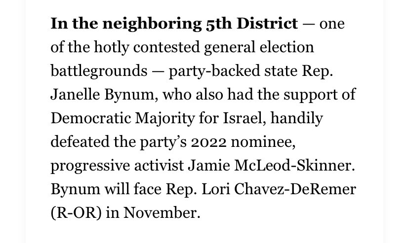 Congratulations, @bynum4thewin on her primary victory in #OR05! DMFI PAC looks forward to helping her win in November!