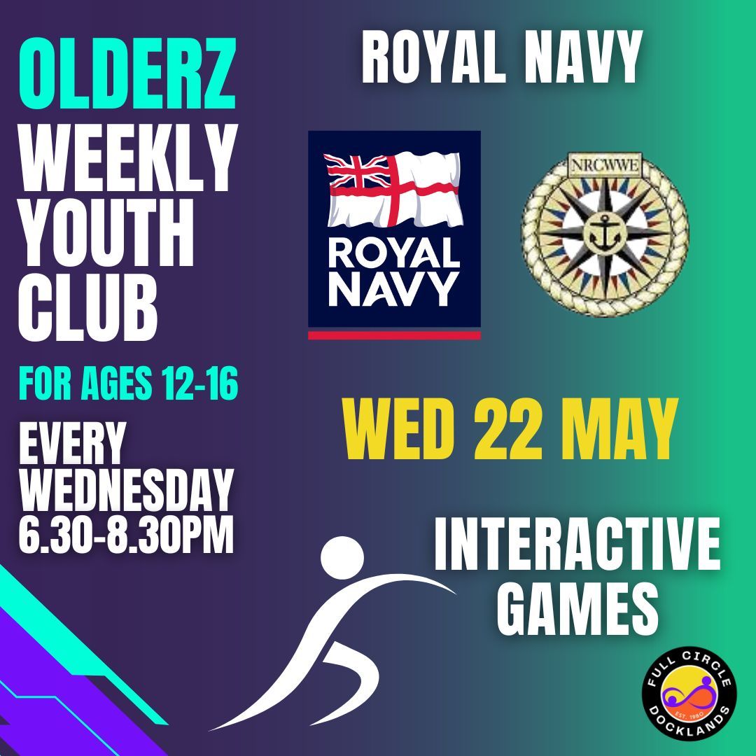 Today at Olderz we’re joined by the Royal Navy who will be conducting some interactive activities and challenges for the group as well as highlighting and educating about what the Royal Navy and Royal Marines do.

👋🏾 See you at 6.30pm!

#BristolYouth #YouthWork #BristolCommunity