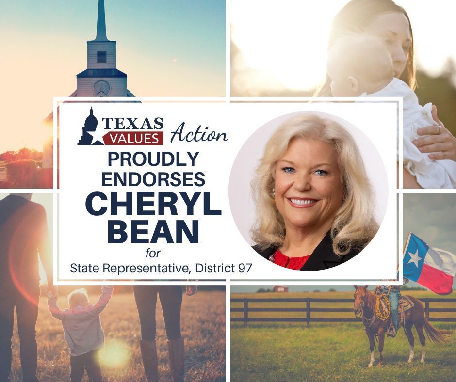 We are excited to endorse @cherylbeantx! Cheryl is a leader for religious freedom, pro-life issues, and marriage & family. Find a full list of our endorsements at: buff.ly/3T5J3U1 Early voting for runoff elections begins on May 20-May 24. Election day is May 28.