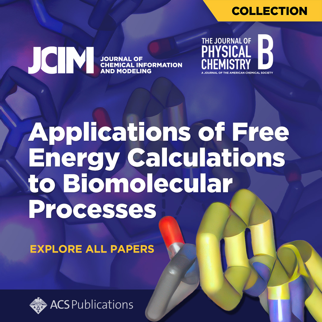 If you're looking to learn more about applications of free energy calculations, explore @JPhysChem B & #JCIM papers in this exciting #Collection: Applications of Free Energy Calculations to Biomolecular Processes 🔗 go.acs.org/9rB