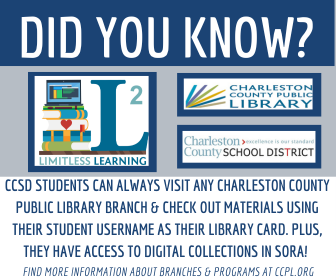 CCSD students have access to CCPL all year long with their CCSD username! Visit any branch or online to take full advantage of our Limitless Learning (L2) partnership. See ccpl.org/summeronline for all the Summer Reading programs & info! #ReadCCSD @chascolibrary @ccsdconnects