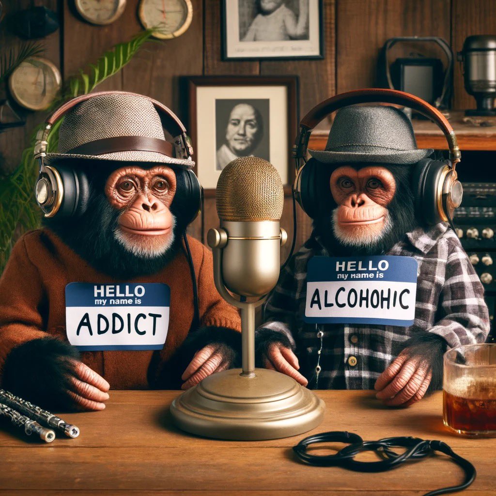 NEW EPISODE! Peeling Back Labels: Redefining Identity and Stigma in Recovery and Mental Health
Labels make Fables, check out these monkeys dancing ! 
podcasts.apple.com/us/podcast/rec…
